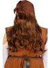 Perruque pirate marron femme