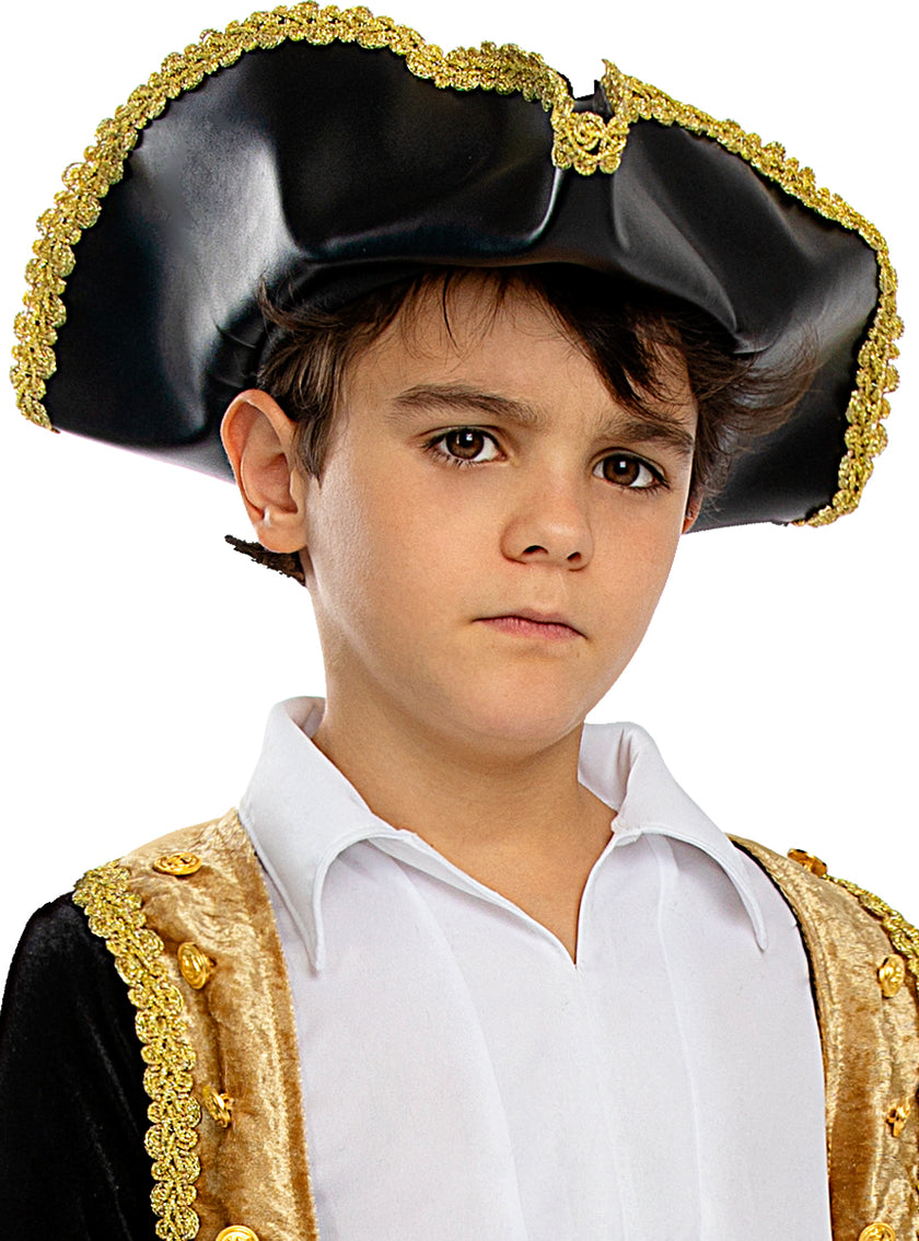 Chapeau colonial noir enfant