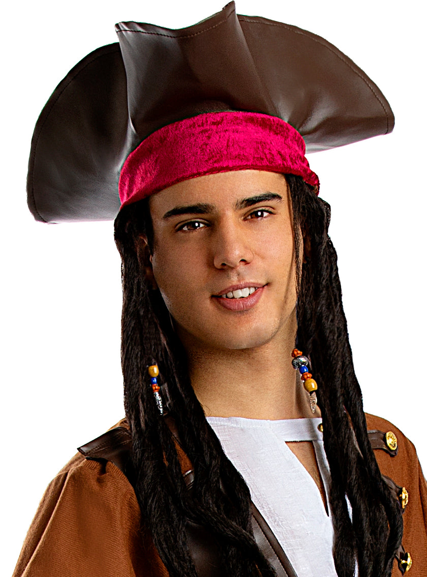 Chapeau pirate marron