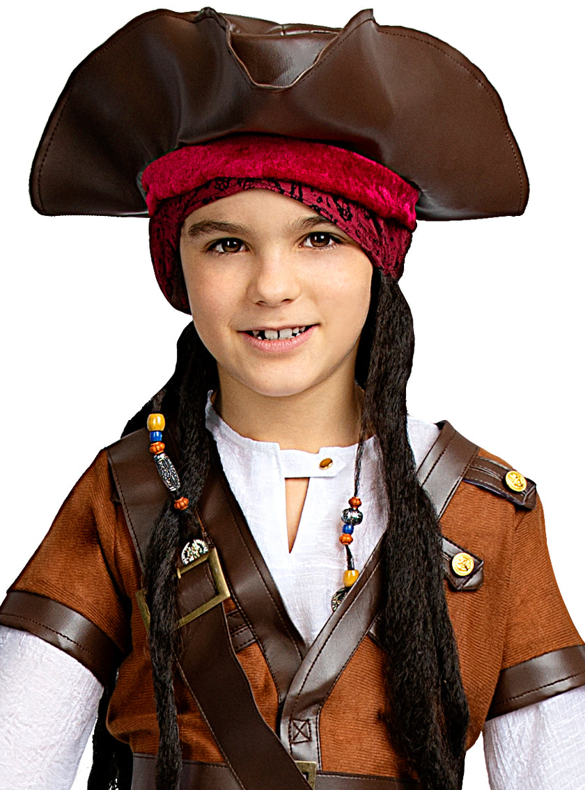 Chapeau pirate marron enfant