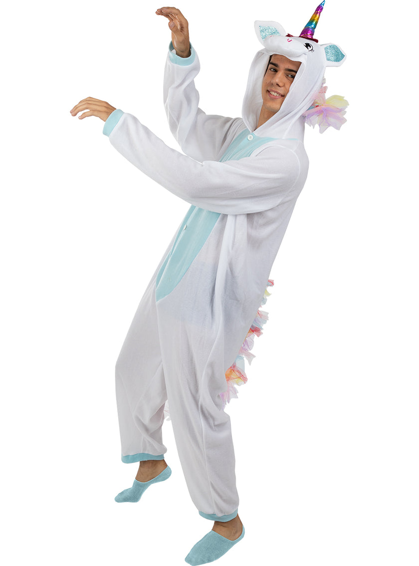 Déguisement licorne bleue onesie adulte