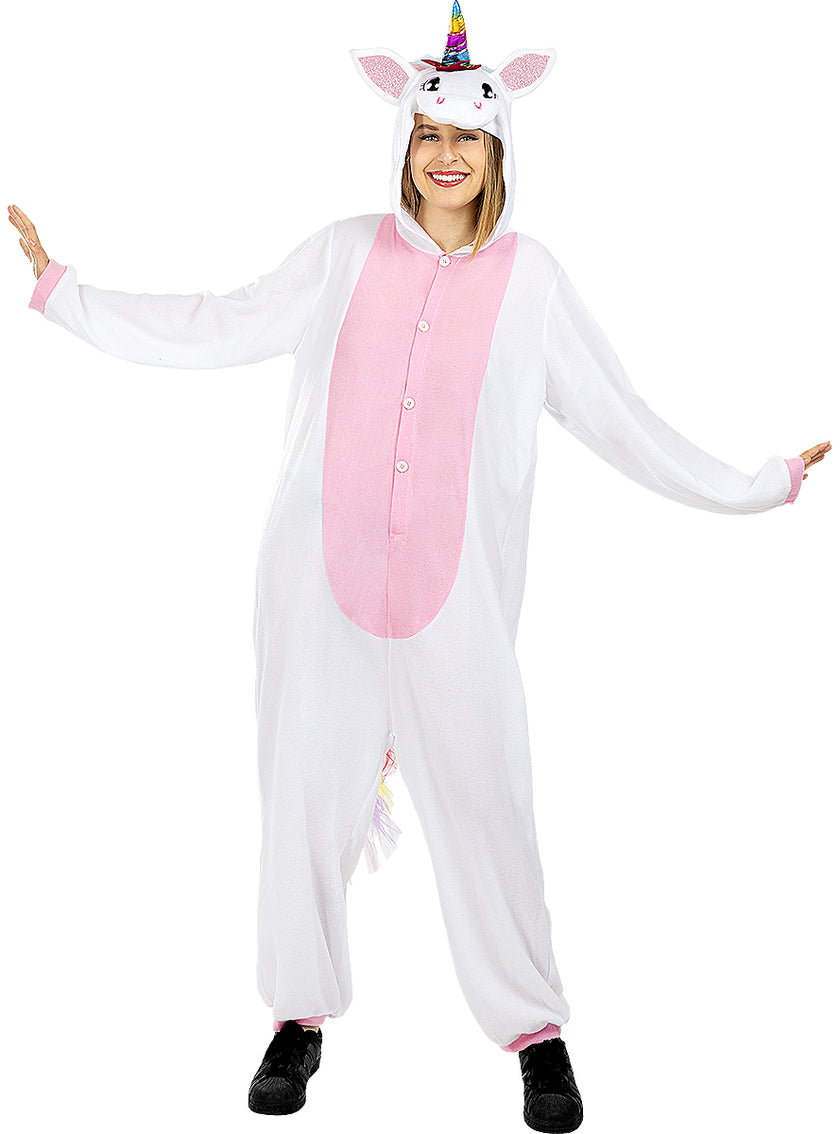 Déguisement licorne rose onesie adulte