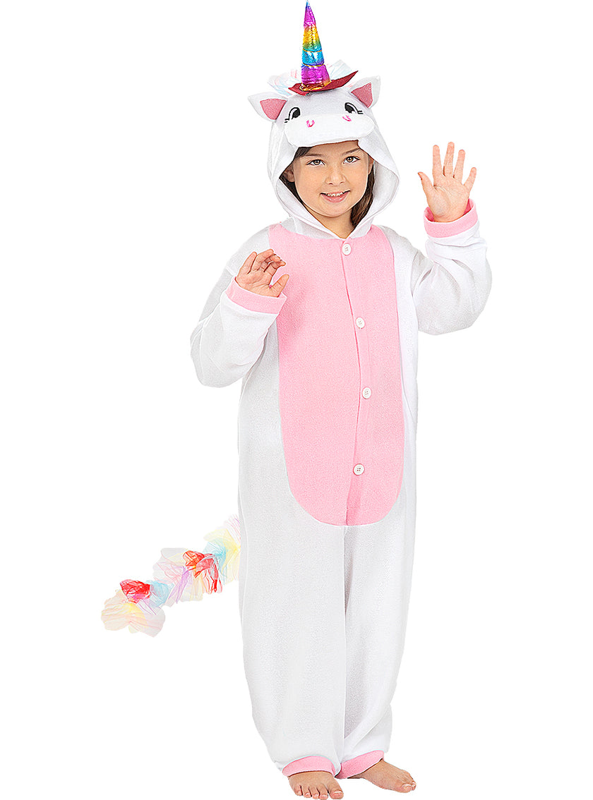 Déguisement licorne rose onesie pour enfant