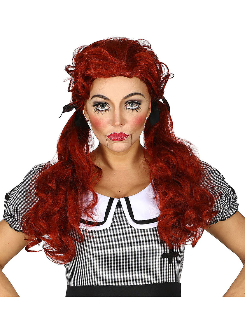 Perruque poupée rousse femme