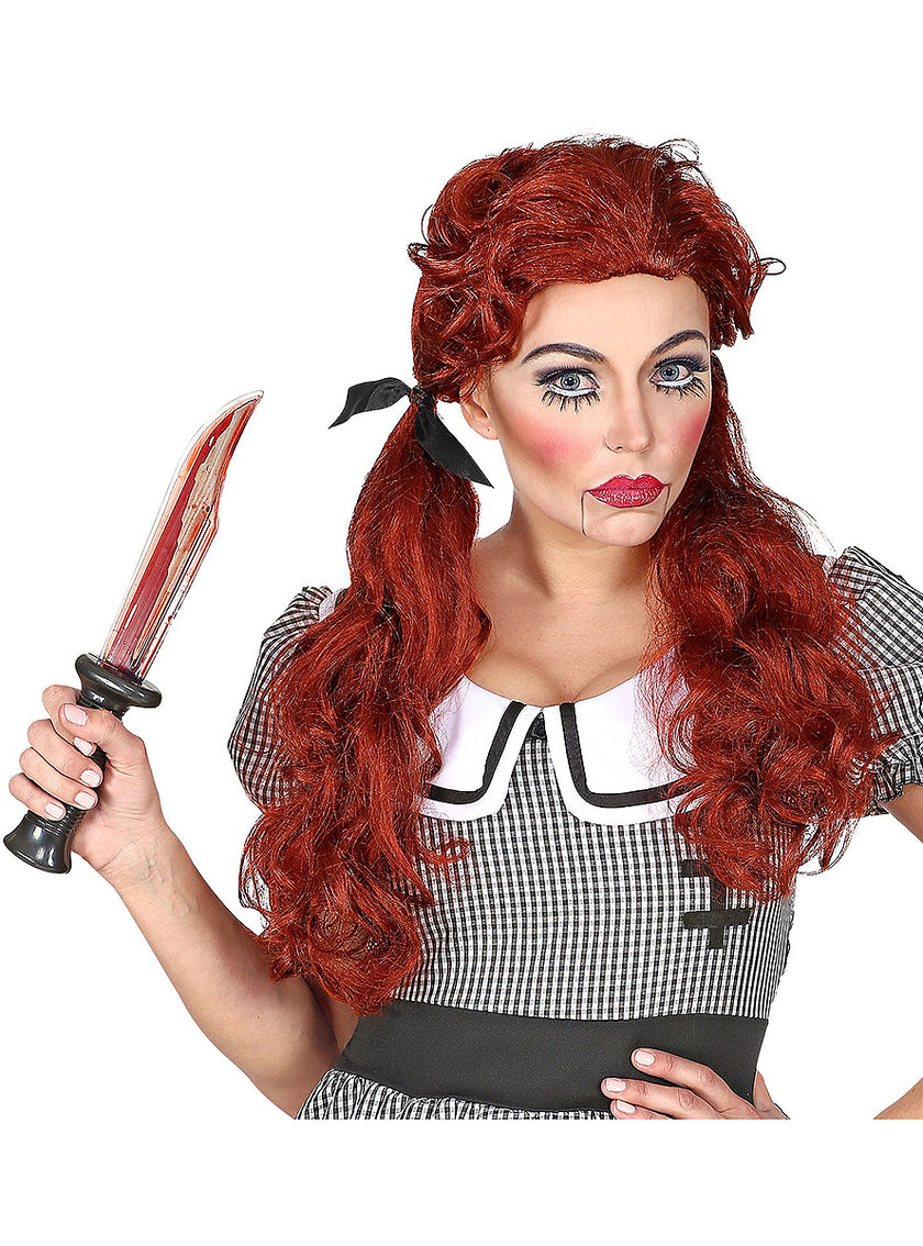 Perruque poupée rousse femme