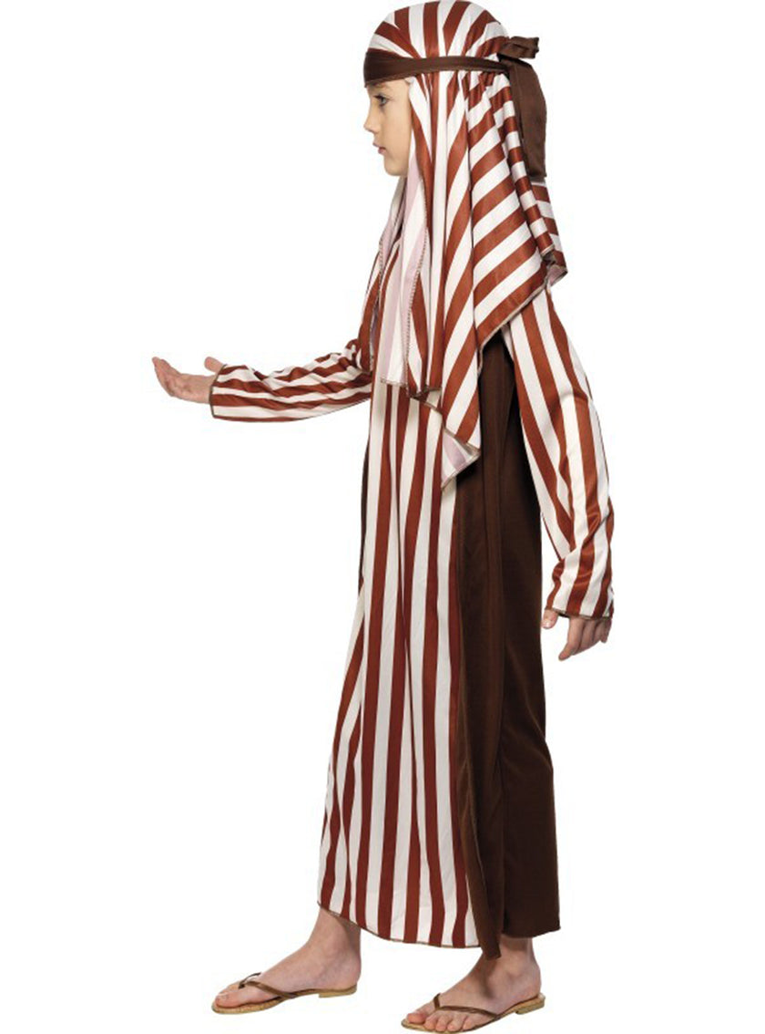 Déguisement de pasteur marron et blanc pour enfant