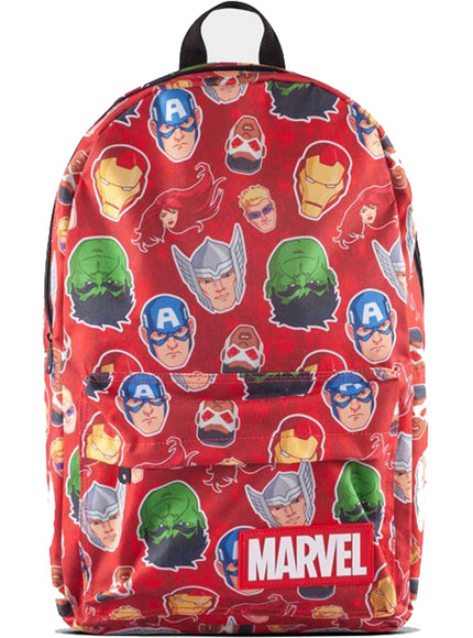 Sac à dos Marvel rouge à motifs