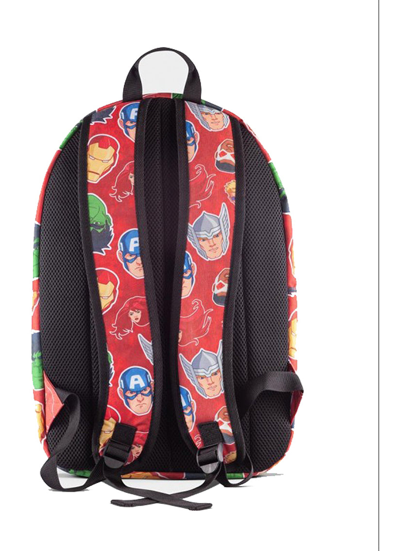 Sac à dos Marvel rouge à motifs