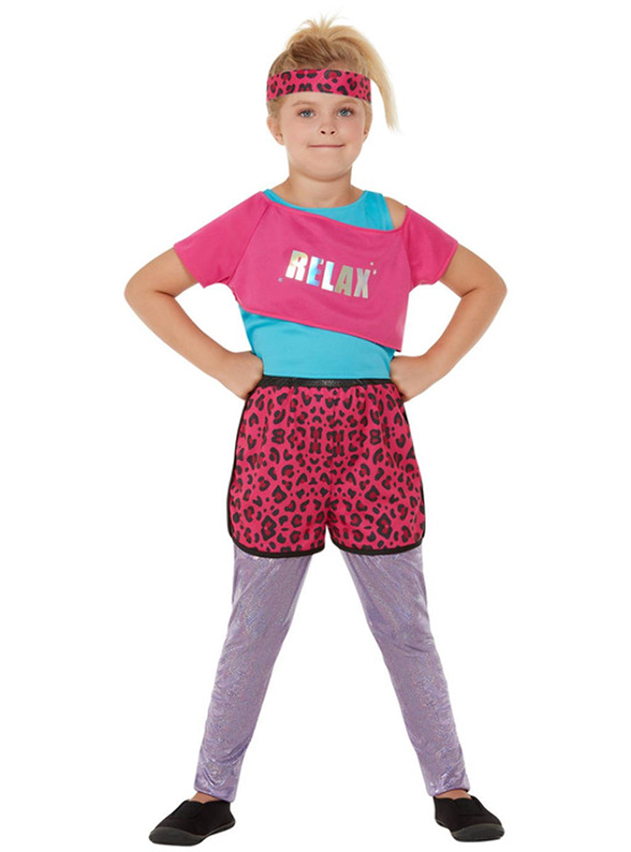 Déguisement années 80 aérobic fille