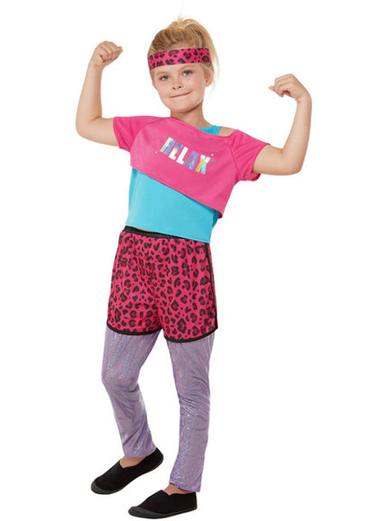 Déguisement années 80 aérobic fille