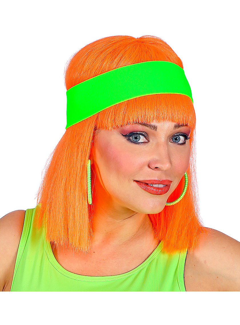 Bandeau cheveux vert fluo