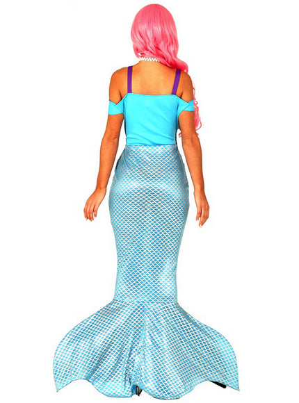 Déguisement sirène bleu femme