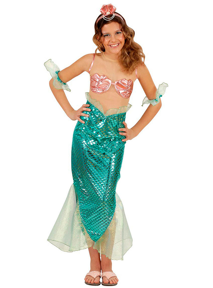 Déguisement sirène turquoise fille