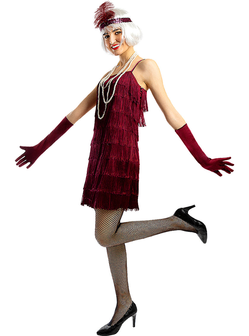 Déguisement charleston années 20 grenat