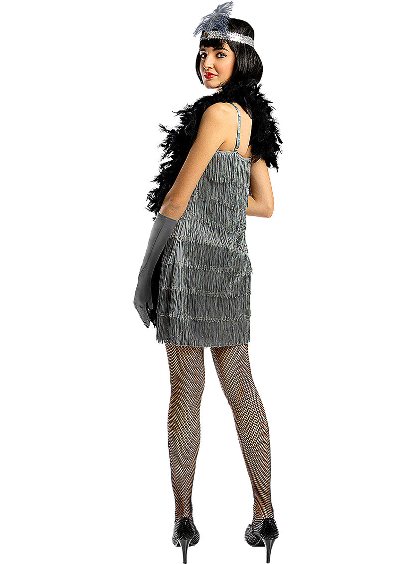 Déguisement charleston années 20 argenté