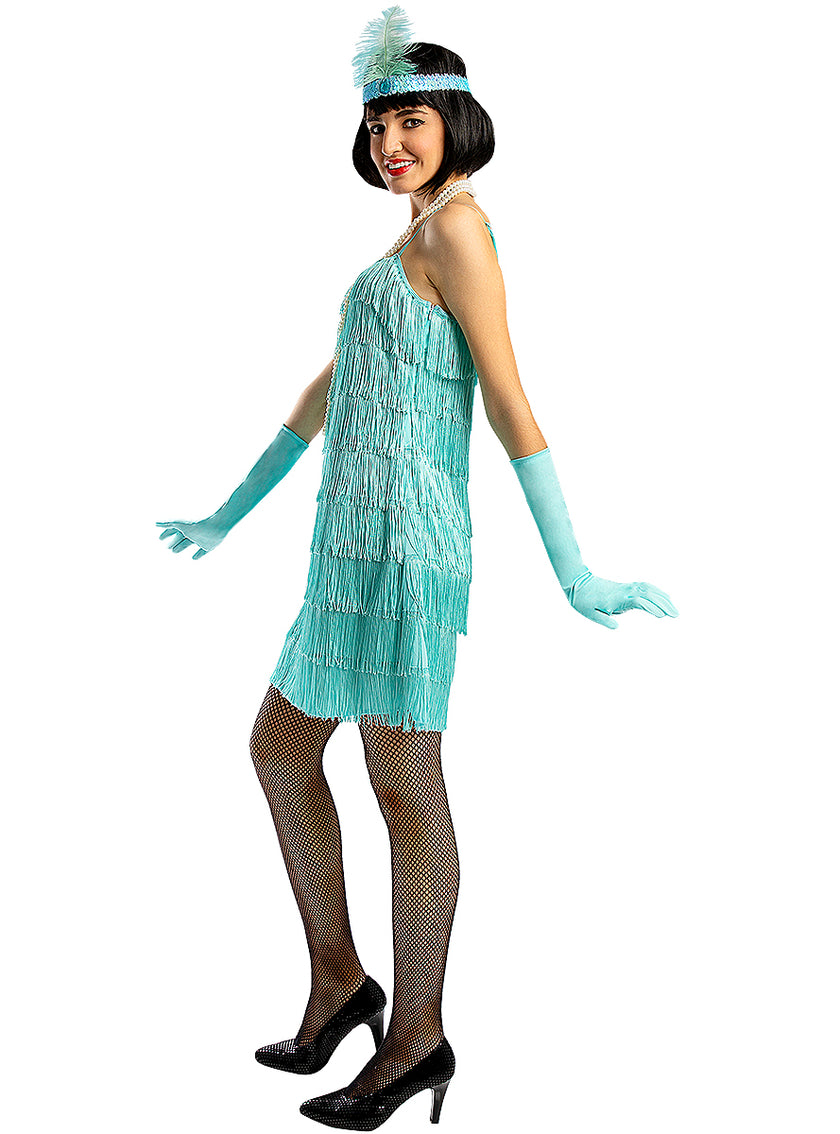 Déguisement charleston années 20 bleu