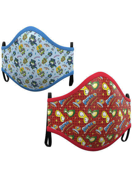 Masque Super Zings enfant bleu et rouge (2 unités)