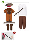Déguisement pirate homme grande taille - Collection Caraïbe