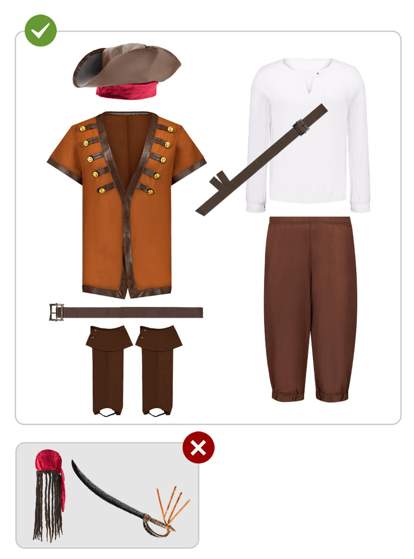 Déguisement pirate homme grande taille - Collection Caraïbe