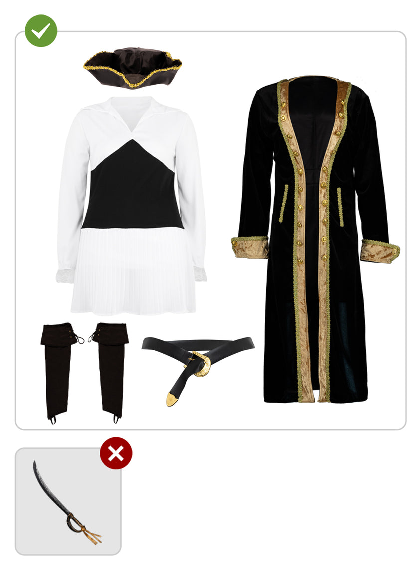 Déguisement pirate deluxe femme grande taille - Collection colonial