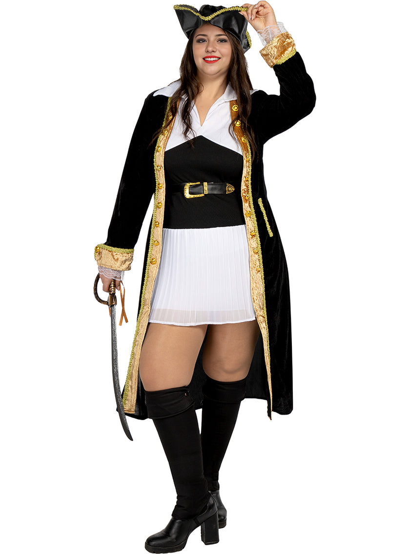 Déguisement pirate deluxe femme grande taille - Collection colonial