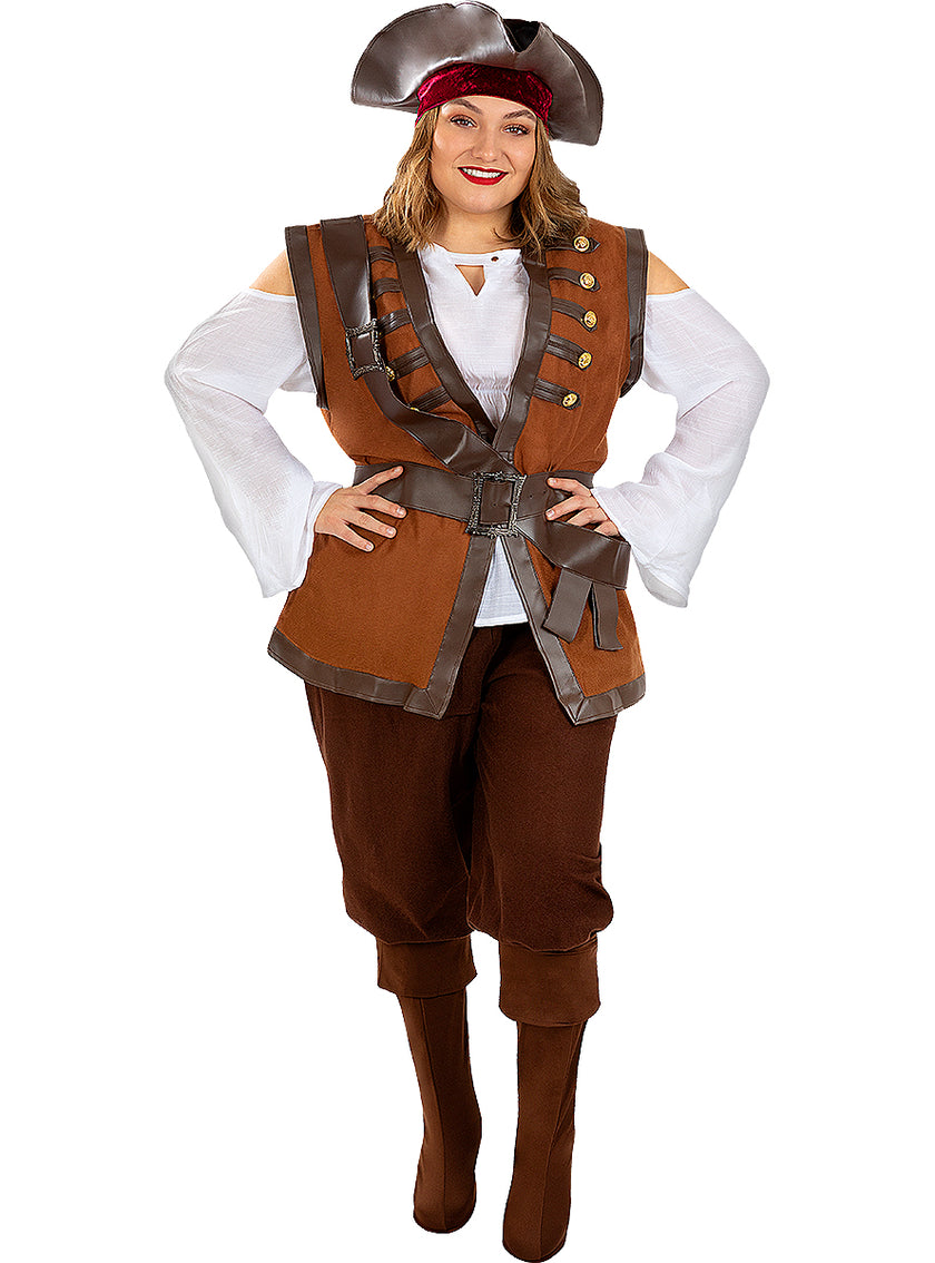 Déguisement pirate femme grande taille - Collection Caraïbe