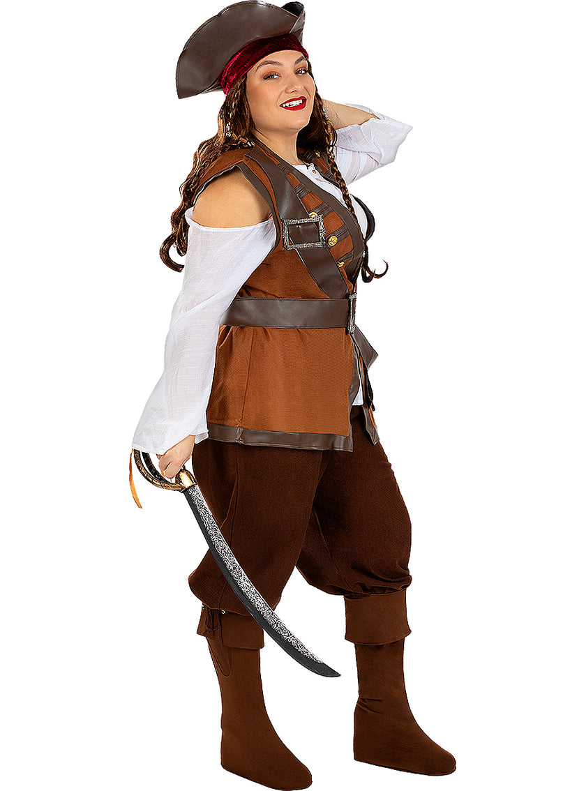 Déguisement pirate femme grande taille - Collection Caraïbe