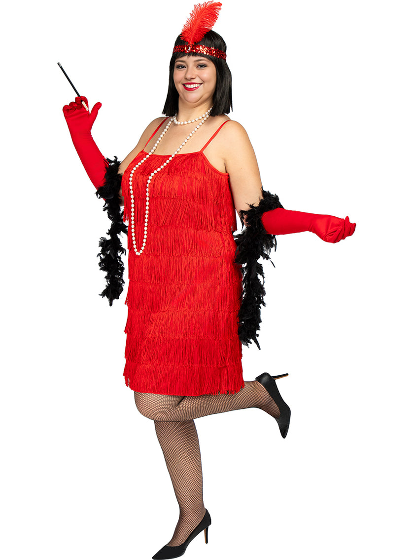 Déguisement charleston années 20 rouge grande taille