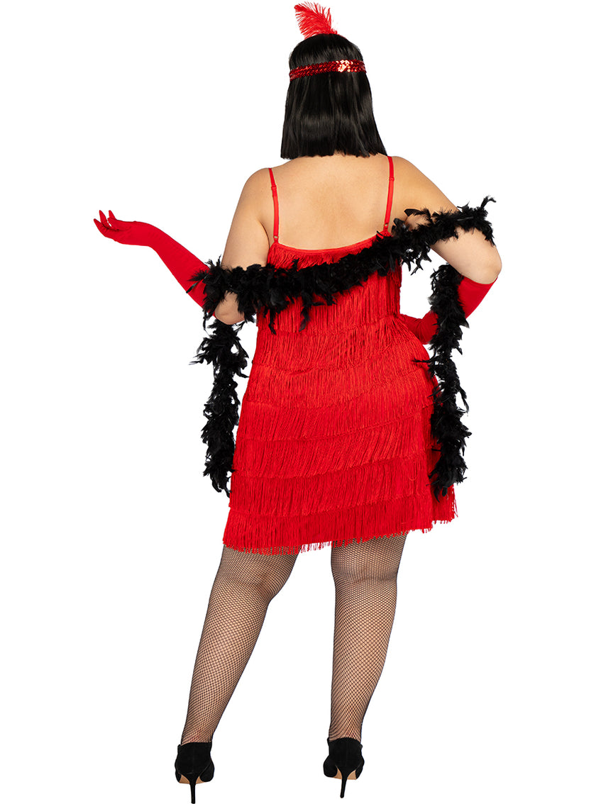 Déguisement charleston années 20 rouge grande taille