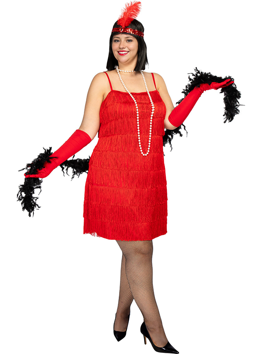 Déguisement charleston années 20 rouge grande taille