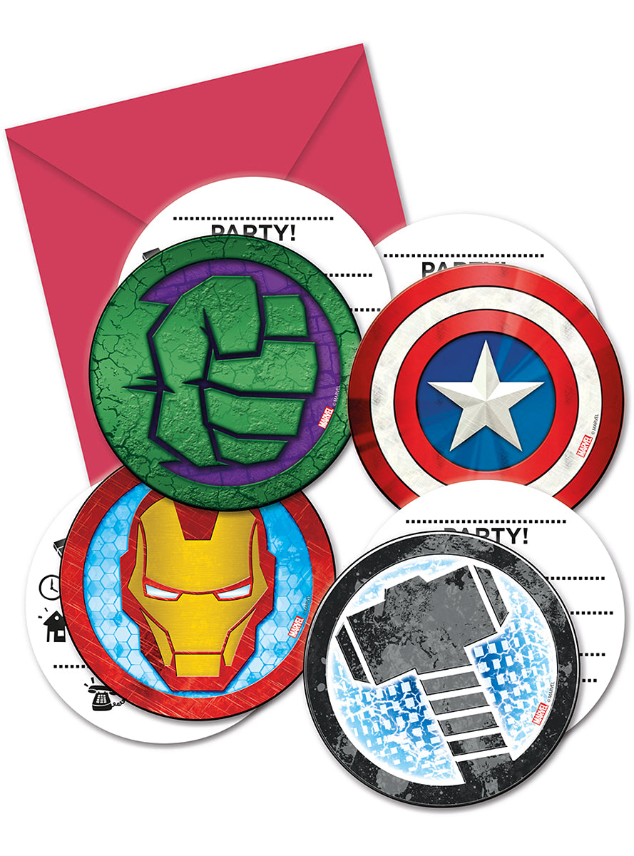 6 invitations Avengers - Mighty Avengers