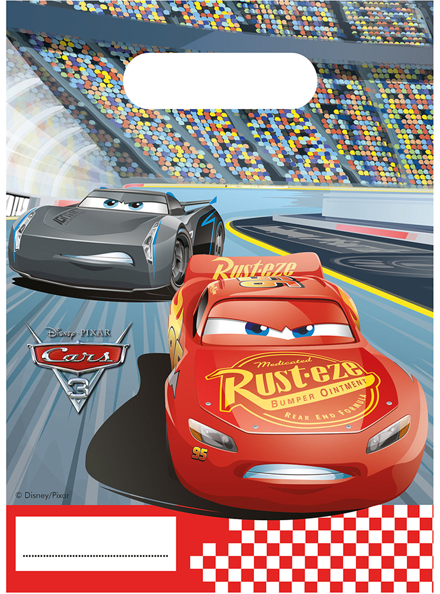 6 sachets à bonbons Cars 3