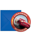 6 invitations Cars 3