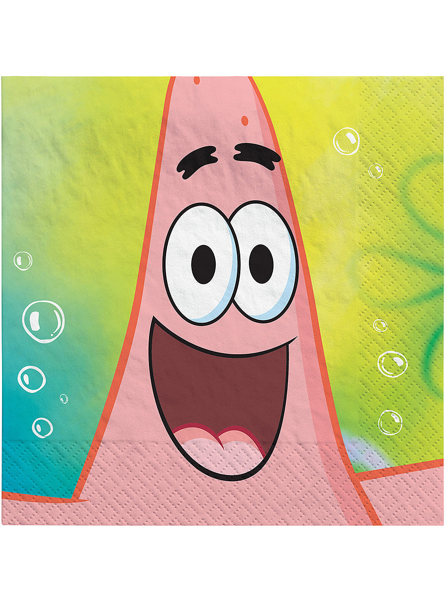 16 serviettes Bob l'Éponge (33x33 cm)