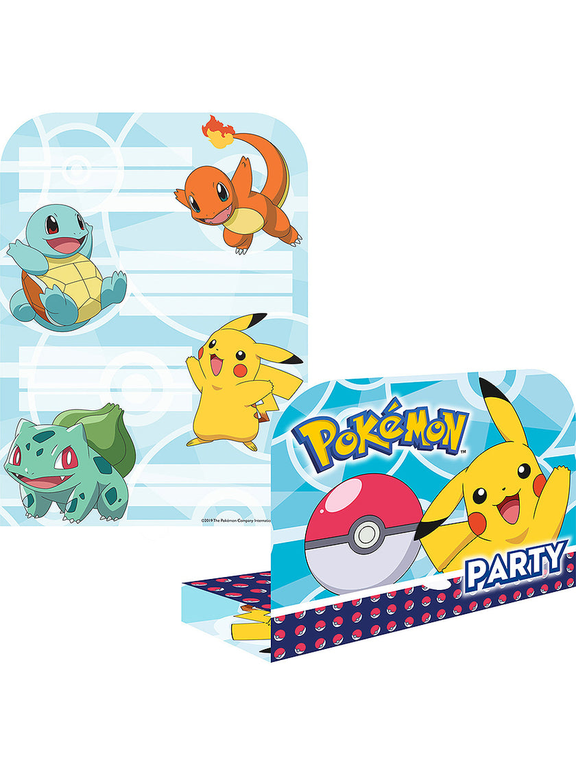 6 invitations Pokémon