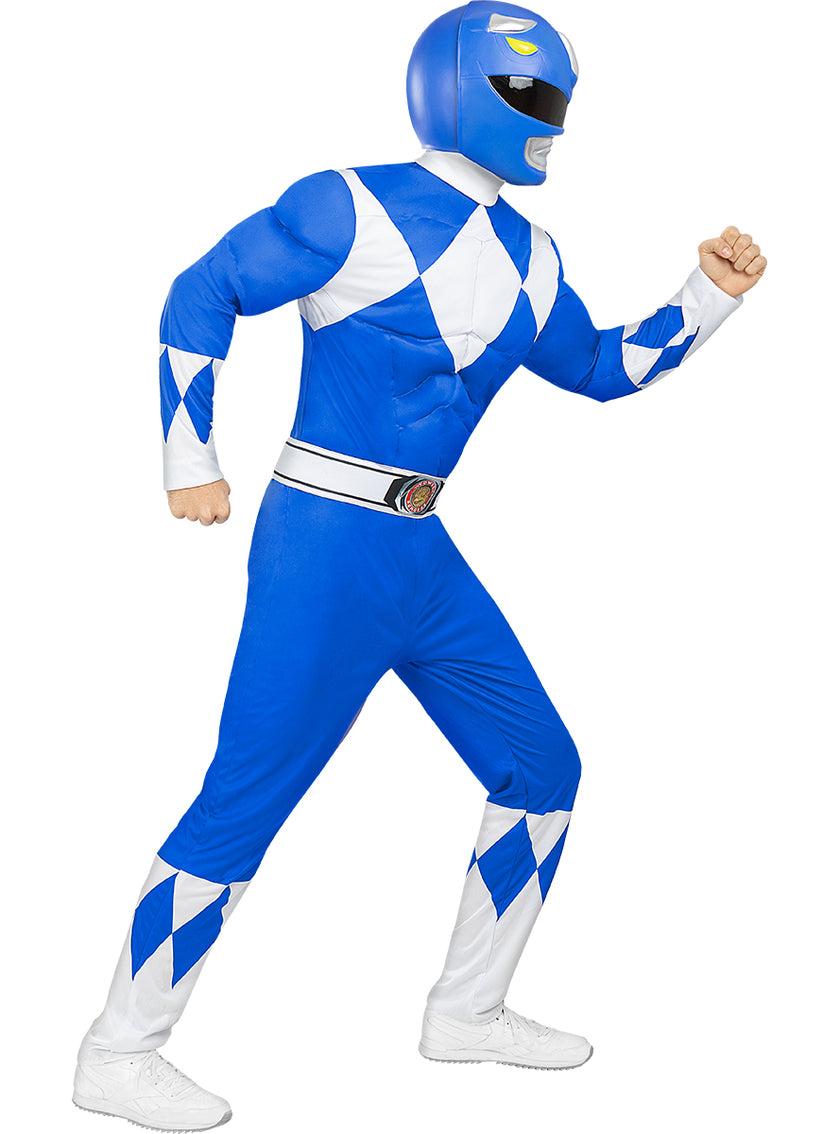 Casque Power Ranger bleu adulte