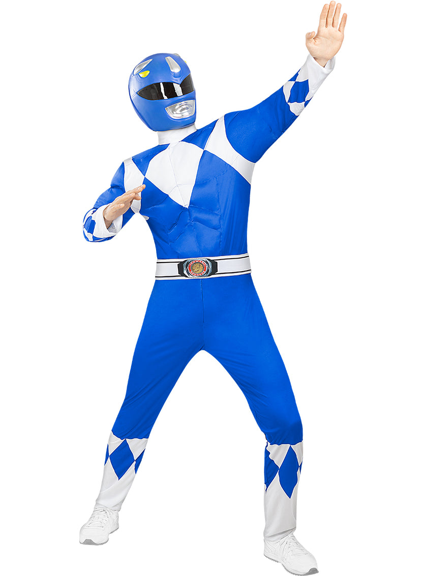 Casque Power Ranger bleu adulte
