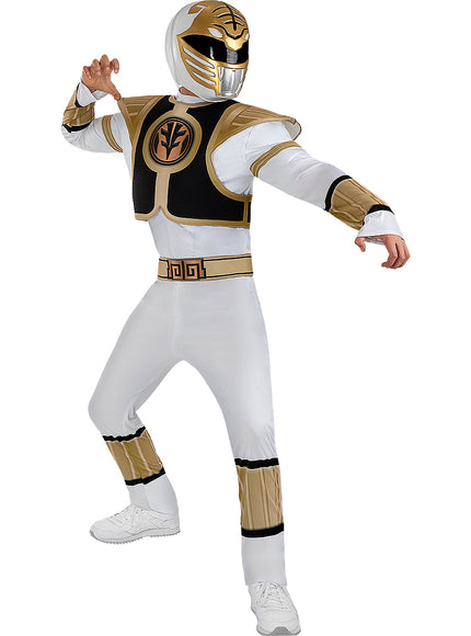 Casque Power Ranger Blanc adulte