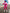 Casque Power Ranger Rose adulte