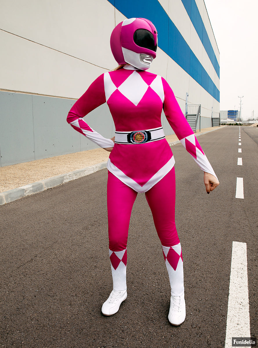 Casque Power Ranger Rose adulte