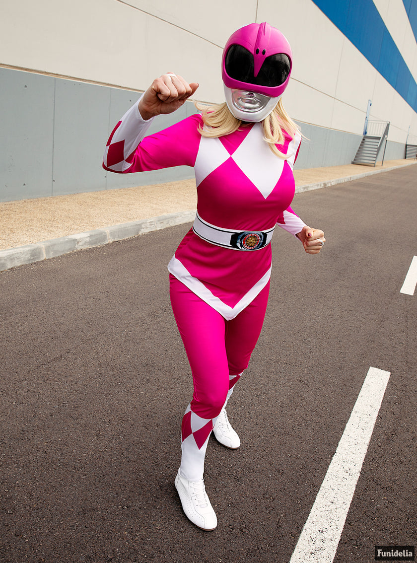 Casque Power Ranger Rose adulte