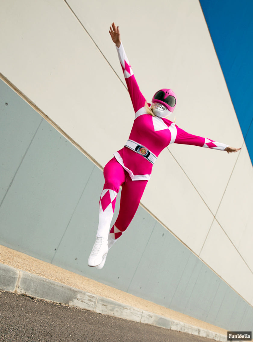 Casque Power Ranger Rose adulte
