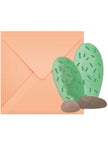 6 invitations cactus - Lama