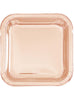 8 petites assiettes rose gold  (18 cm) - Gamme couleur unie