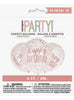 6 ballons avec confettis rose gold 