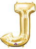 Ballon aluminium lettre J doré (86 cm)