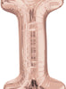 Ballon aluminium lettre I doré rose (81 cm)