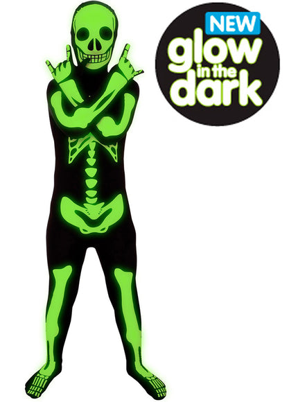 Déguisement de squelette brillant Morphsuits enfant
