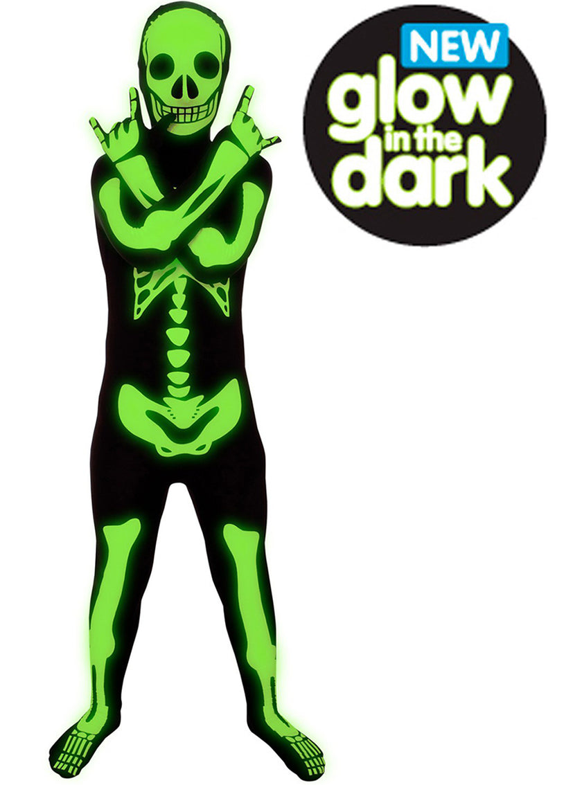 Déguisement de squelette brillant Morphsuits enfant