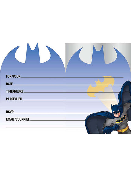 8 invitations Batman
